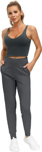 Vista 5 de THE GYM PEOPLE - Pantalones deportivos ajustados para mujer, ligeros, para entrenamiento, yoga, correr y descanso