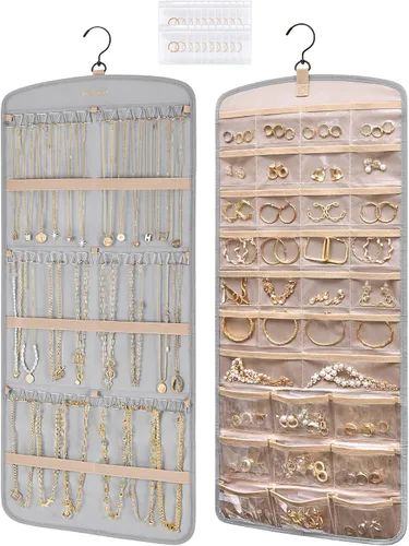 Vista 10 de Bolsas para joyería BAGSMART 50 piezas, pequeñas bolsas con cierre de cremallera para anillos, 5 x 7.6 cm, PVC, para empaquetado de aretes