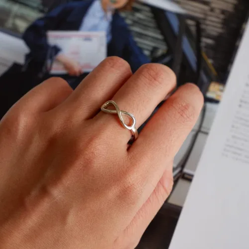Vista 8 de Anillo infinito de amistad para mujeres, adolescentes, niñas, mejor amiga, 2 mejores amigas, mejores amigas, amigas, hermanas, promesa, mujer, ella