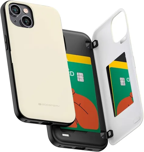 Vista 75 de GOOSPERY Parachoques magnético para puerta compatible con iPhone 15, funda con tarjetero, cartera con cierre magnético automático, protector de Azul