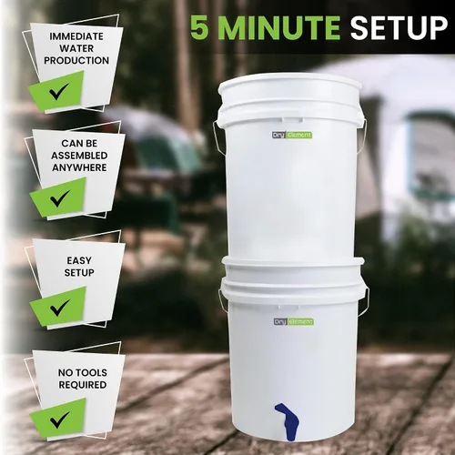 Vista 3 de Sistema de purificación de agua por gravedad nano - Sistema de filtración de agua alimentada por gravedad de alta capacidad - Sistema de filtro