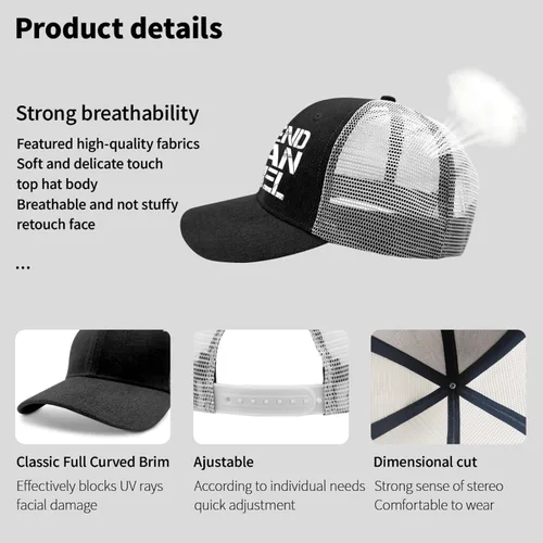 Vista 7 de Gorra de béisbol de Pretend i amss an Angel Sombrero de jardín AllBlack Sombrero de playa para hombre Regalos para papá Sombreros de béisbol