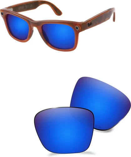 Vista 31 de ANSI Z87.1 Replacement Lens for Ray-Ban Meta Wayfarer Gen1&2&3 Al Glasses Negro ónice