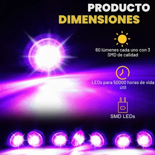 Vista 4 de 50 luces LED redondas de 3/4 para remolque, luces LED delanteras y traseras de 12 V, luces de remolque impermeables para camión, automóvil, autobús