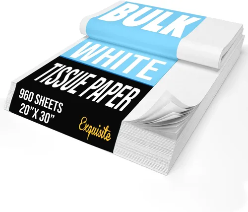 Vista 11 de Crown Display Papel de seda blanco para bolsas de regalo, papel de seda blanco a granel 17 GSM – 120 hojas de 15 x 20 pulgadas, 10 libras de papel