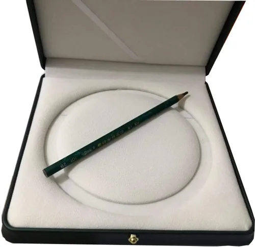 Vista 3 de Caja de cuero de alta calidad verde negruzco conjunto de joyas de boda vitrina soporte de almacenamiento (para collar de perlas)
