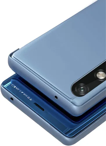Vista 6 de Funda compatible con Samsung Galaxy S20 FE de piel transparente con purpurina y función atril a prueba de golpes, diseño de espejo de maquillaje