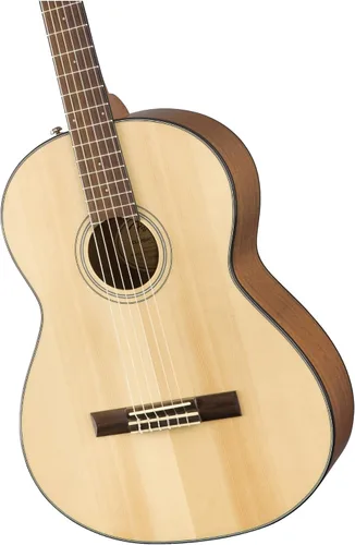 Vista 3 de Fender CN-60S - Guitarra acústica de cuerda de nailon para concierto, con 2 años de garantía, natural