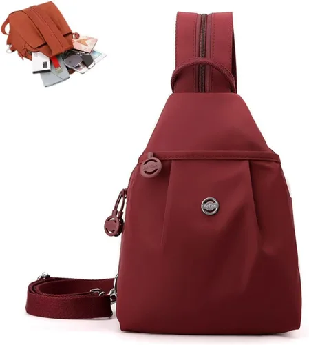 Vista 8 de Bolsa de viaje impermeable de 2 vías, mochila convertible, bolsa de trabajo antirrobo para mujer, 11.8x8.3x5.5 in, Azul, Grande, Minimalista