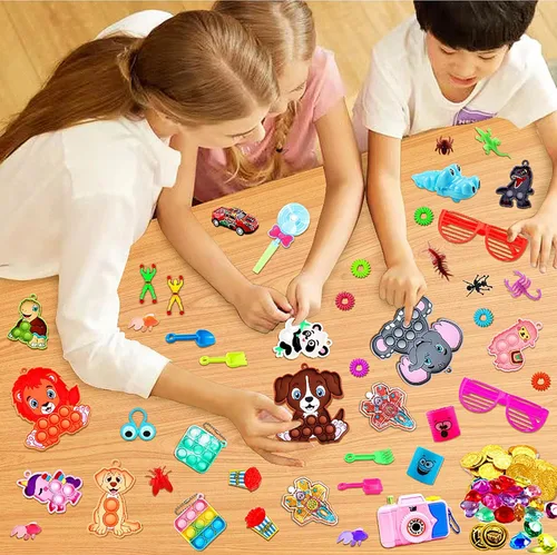 Vista 5 de KissFuture 1000 piezas de recuerdos de fiesta para niños, juguetes sensoriales a granel, caja del tesoro de premios para aula, regalos