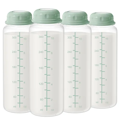 Vista 8 de Botella de almacenamiento de leche materna de 10 onzas, compatible con Momcozy Milk Cooler de 22 onzas y bombas Spectra, botellas de colección