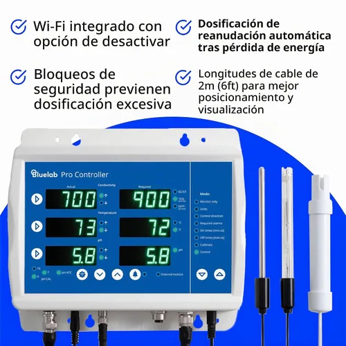 Vista 3 de Bluelab Pro Controller Wi-Fi Monitor digital totalmente automatizado 24/7