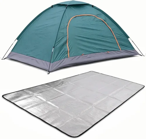 Vista 4 de Tienda de campaña para camping - Tienda de campaña ligera para mochileros con mosca de lluvia, impermeable y resistente al viento, fácil