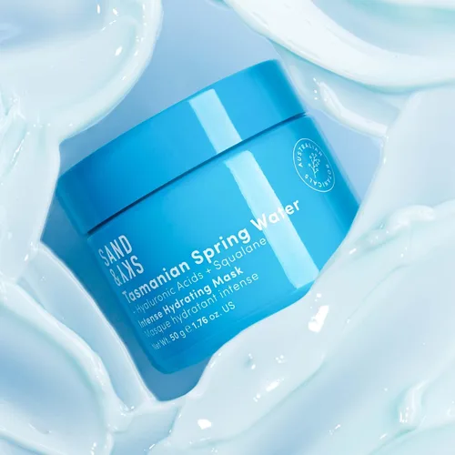 Vista 7 de Sand & Sky Mascarilla hidratante para el cuidado de la piel con ácido hialurónico - Máscara facial de hidratación intensa de agua de manantial