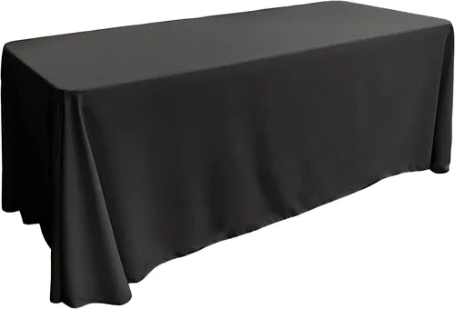 Vista 178 de LA Linen Mantel rectangular lavable de popelín de poliéster, resistente a las manchas y a las arrugas, cubierta de mesa 60x84, mantel de tela