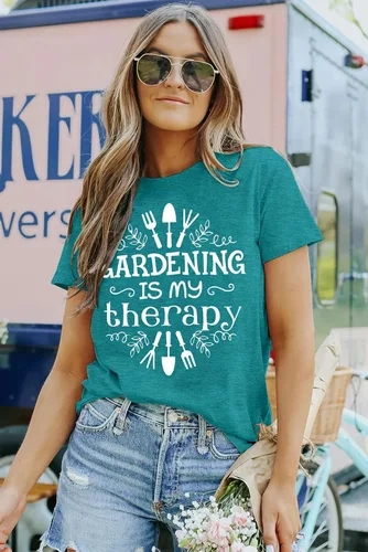 Vista 2 de MAIHUN Camisas de jardín para mujer, camiseta para amantes de las plantas, camiseta gráfica de jardinería, camisetas de regalo de jardinero