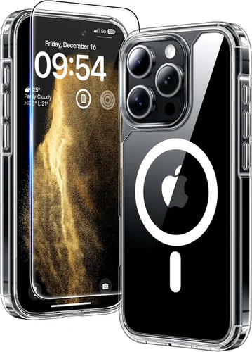 Vista 24 de TAURI Funda para iPhone 17, antiamarilleamiento con protector de pantalla, protección de grado militar, a prueba de golpes, delgada para iPhone 17