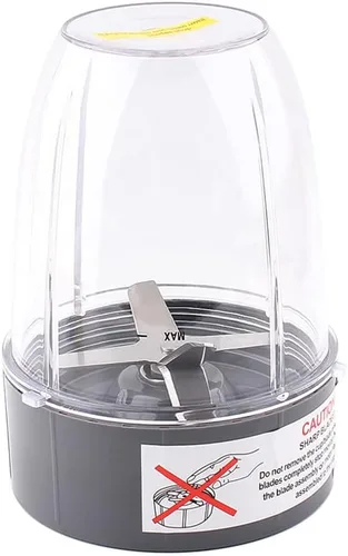 Vista 7 de Cuchilla de repuesto con tazas y tapas, compatible con NutriBullet 600W y 900W Blender