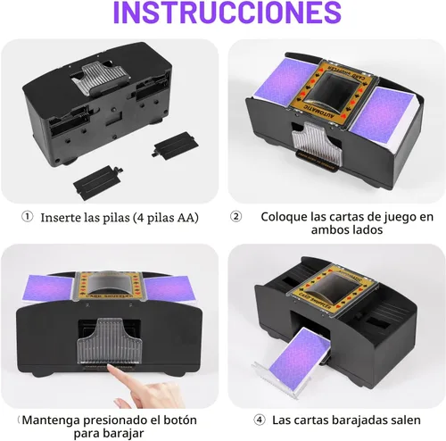 Vista 4 de FEIERYA Automatic Card Shuffler 2/1/4/6 Deck