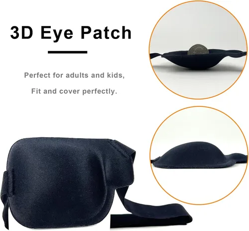 Vista 4 de Parche para los ojos, 2 parches médicos para los ojos para adultos y niños, parches para ojos perezosos para ambliopía 3D para ojo derecho (derecha)