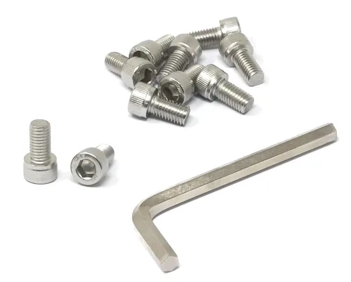 Vista 127 de iexcell Kit de tornillos de cabeza hexagonal de acero inoxidable 304, 100 unidades M2 x 0.157 in, paso de rosca de 0.016 in