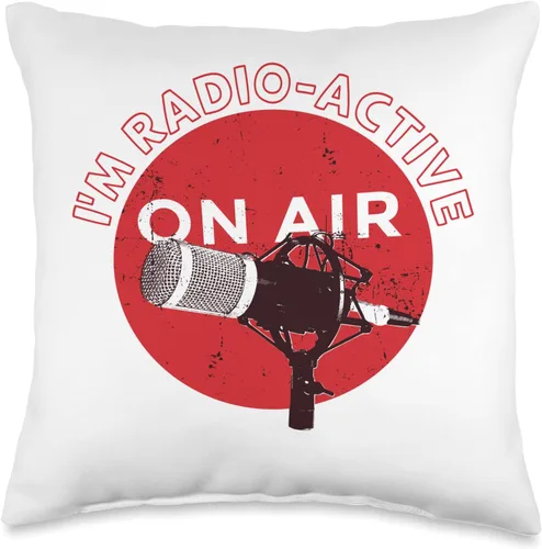 Vista 4 de Ham Radio Operator Call Sign Frequency Active Radio - Almohada de 18 x 18 pulgadas, multicolor