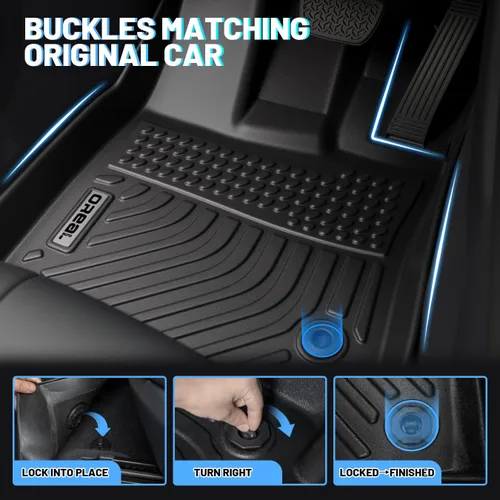 Vista 3 de orealtrend Alfombrillas de Piso Negras Forros de Repuesto para Corolla y Corolla Hybrid 2020-2025 (No Compatible con Hatchback) Resistente para Todo