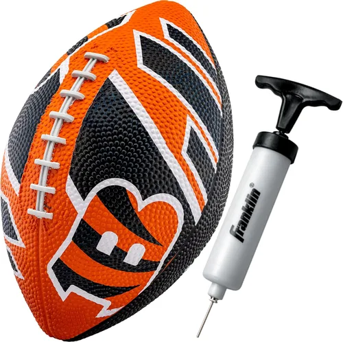 Vista 22 de Franklin Sports NFL Team Footballs - Rubber Youth Mini Balls for All Teams - Kids 8.5" Football + Air Pump Sets - Official NFL Licensed