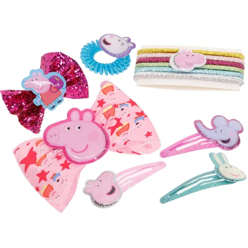 Vista 6 de Peppa Pig - Mochila Townley Girl Bolsa de regalo de maquillaje cosmético incluye accesorios para el cabello y mochila de PVC impresa para niños