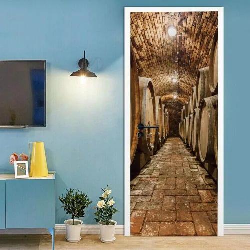 Vista 24 de Calcomanías 3D para puerta, murales para despegar y pegar, papel tapiz de caballo, calcomanías autoadhesivas extraíbles de PVC, impermeable, póster
