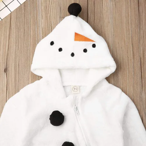 Vista 3 de Mameluco de Navidad para bebé recién nacido, disfraz de muñeco de nieve, sudadera con capucha para niños, ropa de Navidad, regalos de Navidad