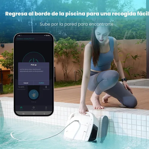Vista 8 de Chasing Hydro 4 - Aspiradora de piscina para piscinas enterradas, robot de piscina con batería de 210 minutos para limpieza de pisos, paredes