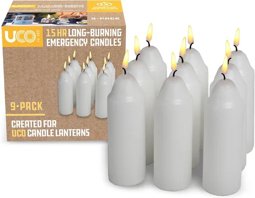 Vista 14 de Velas blancas de 9 horas para linternas de velas UCO, velas de larga duración para actividades al aire libre, camping, suministros de preparación