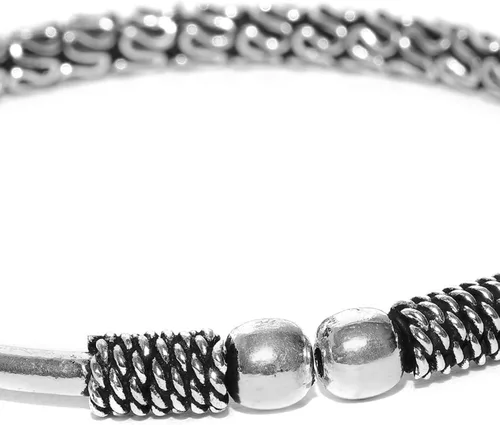 Vista 2 de Priyaasi Pulsera con tachuelas de diamante americano chapado en oro rosa para mujer