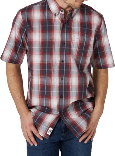 Vista 7 de Wrangler Authentics Camisa clásica a cuadros de manga corta para hombre