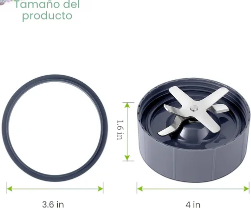 Vista 4 de 2 paquetes de cuchilla extractora de repuesto para licuadora NutriBullet 600w Pro 900w