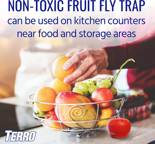 Vista 8 de Trampas para moscas de frutas Terro para interiores (paquete de 12) + suministro de señuelo para 540 días