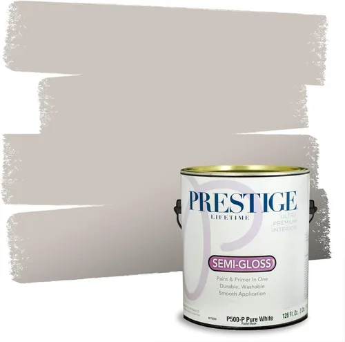 Vista 233 de PRESTIGE Pinturas Pintura Exterior e Imprimación en Uno, 1 Galón, Mate, Combinación Comparable de Sherwin Williams* Black Magic* SW6991-PCM