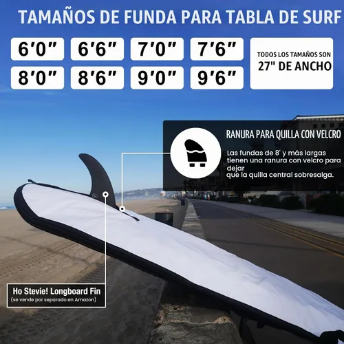 Vista 5 de Bolsa para tabla de surf Ho Stevie! - Bolsa de día con cremallera - Se adapta a todas las formas de tablas de surf - Acolchado de espuma y cubierta