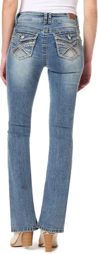 Vista 2 de WallFlower Jeans elásticos Insta para mujer con corte de bota y curvas