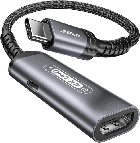 Vista 8 de JSAUX Adaptador USB C a AV digital, 2 en 1 USB C a HDMI 4K a 30Hz y carga de 100 W compatible con iPhone 17 Pro Max/Air/16 Pro Max/16/15 Pro Max/15