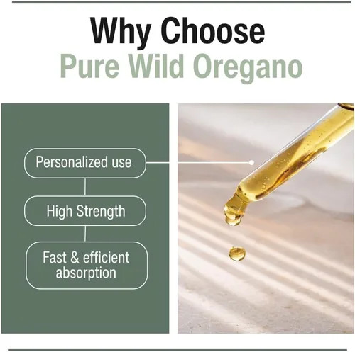 Vista 4 de Oregavit Aceite de orégano griego salvaje 100% puro, 100% puro sin diluir, 86-90% Carvacrol, alta potencia, apoyo inmunológico, a base de plantas