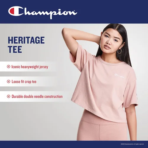 Vista 4 de Champion Camiseta de mujer Heritage Cropped