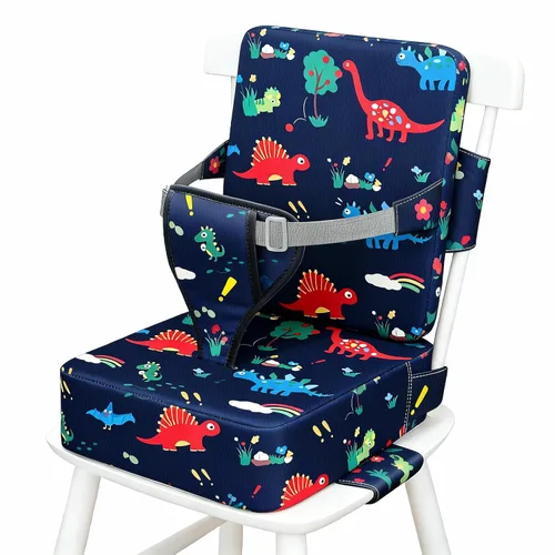 Vista 7 de Booster Seat for Kitchen Chair, Upgrade Toddler Booster Seat for Table Brown-PU