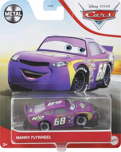 Vista 4 de Disney Cars Toys Manny Flywheel a escala 1:55, vehículos de personajes favoritos de los fanáticos para carreras y contar historias, regalo