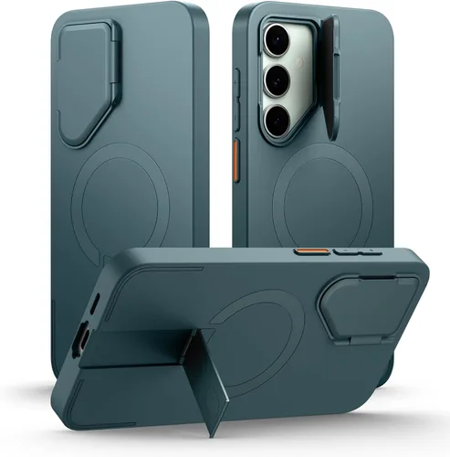 Vista 24 de SURITCH Funda para teléfono Samsung Galaxy S26 Plus, cubierta protectora magnética con cubierta de cámara y soporte de metal ajustable para Galaxy