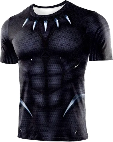 Vista 2 de Dimplier Camisetas deportivas de compresión para hombre, de manga corta, para entrenamiento atlético
