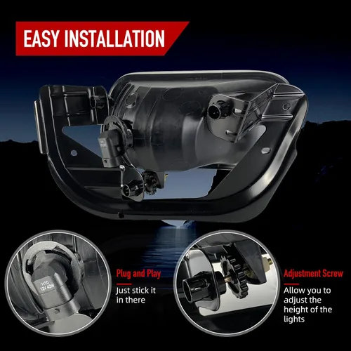 Vista 5 de Luces antiniebla compatibles con Dodge Ram 1500/2010-2018 Dodge Ram 2500 3500 2009-2012 1 par de faros antiniebla para parachoques delantero
