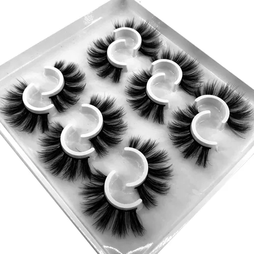 Vista 18 de Paquete de 6 pares de pestañas postizas esponjosas de imitación natural de visón sintético 3D (3DQG-115)
