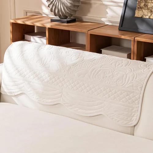 Vista 17 de Fundas para Reposabrazos de Sofá, Fundas de Felpa de Terciopelo Vintage para Sofá, Fundas Antideslizantes para Sillón y Sofá, Almohadillas